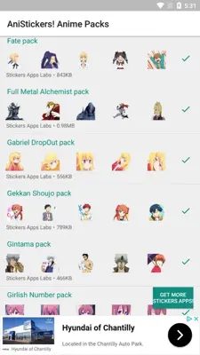 AniStickers - Anime WAStickers for Whatsapp android App screenshot 2