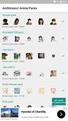 AniStickers - Anime WAStickers for Whatsapp android App screenshot 3